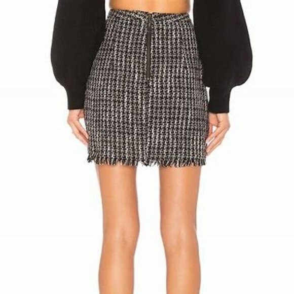 House of Harlow 1960 x Revolve Blair Mini Skirt - Metallic Boucle Tweed … - Picture 3 of 12